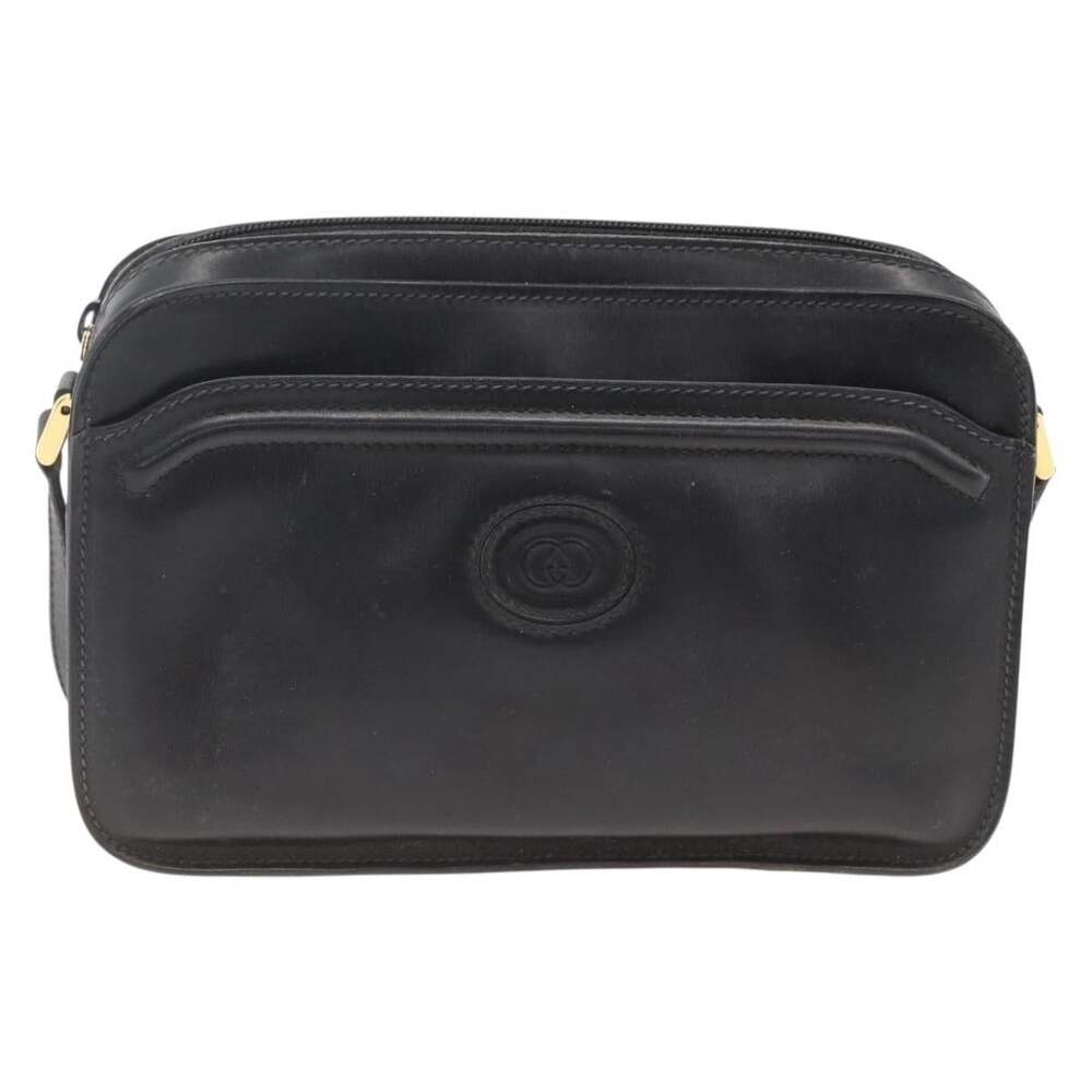 Gucci Leather Shoulder Bag Black